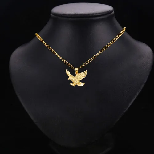 Vista 3 de TGDJ - Colgante de águila de oro amarillo de 14 K