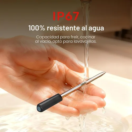 Vista 7 de Termómetro digital inalámbrico para carne con monitoreo remoto de aplicaciones ±0.9℉ Accuracy Bluetooth Meat Thermometer, Wi-Fi Unlimited Range