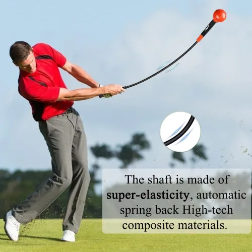 Vista 2 de Entrenador de swing de golf de 48 pulgadas/40 pulgadas, palo de calentamiento para fuerza, flexibilidad, entrenamiento de tempo, ayuda de práctica