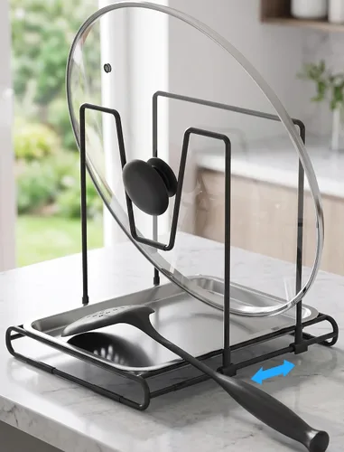 Vista 15 de NiHome Versátil tapa para olla, soporte para cucharón, almohadilla multiusos para espátula, tabla de cortar, soporte para cucharas, utensilios