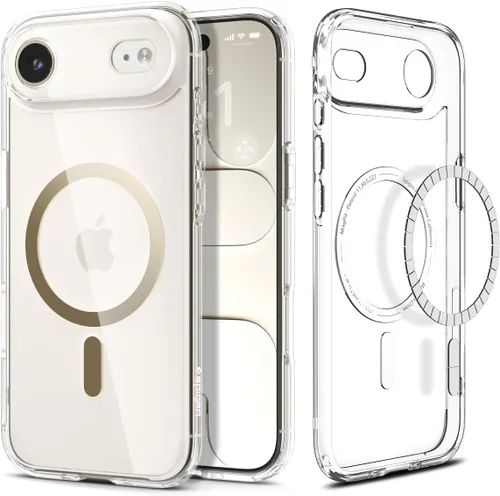 Vista 49 de Spigen Funda para iPhone 13 Mini, ultra híbrida MagFit [antiamarilleo] [compatible con Magsafe] - Transparente