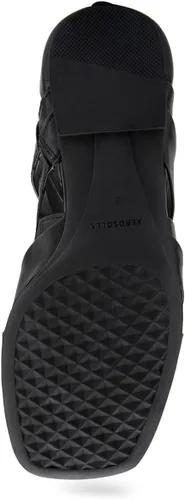 Vista 10 de Aerosoles Sandalias planas Harper para mujer, Cuero negro