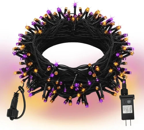 Vista 11 de Luces de Navidad de 33 pies para interiores, 100 luces LED para interiores, cadena de luces de globo para dormitorio, 8 modos con control remoto