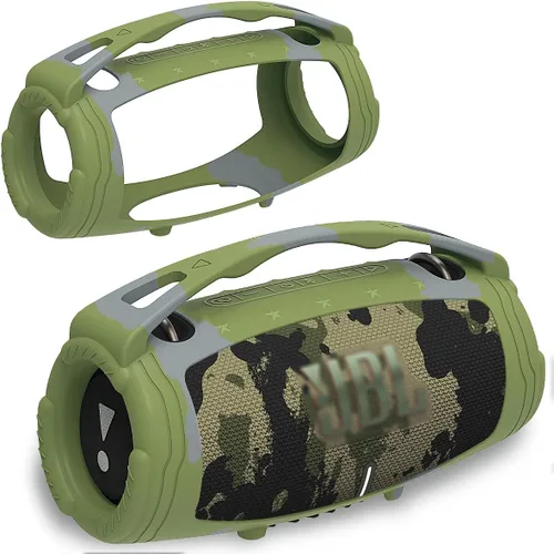 Vista 8 de JCHPINE Funda de silicona para altavoz Bluetooth portátil JBL Xtreme 3, soporte protector para JBL Xtreme 3, accesorios de altavoz Bluetooth Negro