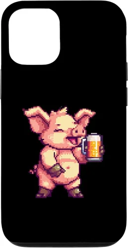 Vista 4 de iPhone 12 mini Pig Beer Party Comic Gamer Case