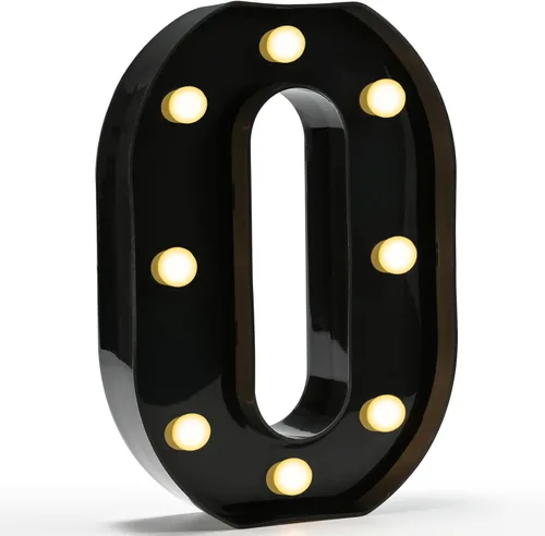 Vista 46 de Pooqla - Números iluminados negros, decoraciones de cumpleaños 50 para hombres Number 50