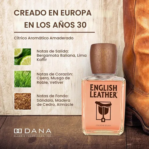 Vista 7 de Dana Colonia de Cuero Inglés para Hombres 8 Oz