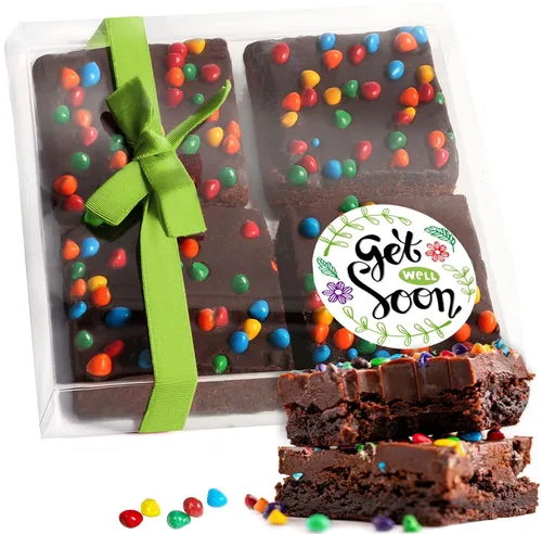Vista 23 de Cesta de regalo de galletas de brownies de Pascua, regalo de comida de chocolate envuelta individualmente para hombres, mujeres y niños, paquete