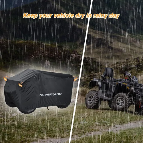 Vista 8 de NEVERLAND Cubierta para ATV Impermeable de Servicio Pesado Cubierta para Vehículo de 4 Ruedas Cubierta para Quad Resistente a Todas las Condiciones