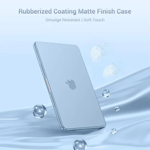 Vista 4 de MOSISO Compatible con MacBook Neo Case 13 pulgadas 2026 A3404 A18 Pro Chip Azul (Air Blue)