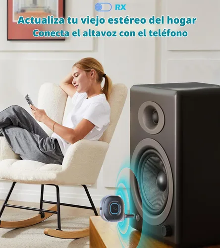 Vista 6 de KAIY Adaptador Bluetooth de avión para auriculares AirPods
