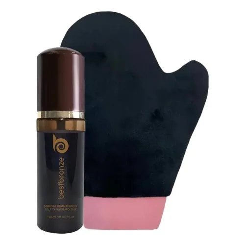 Vista 11 de Best Bronze Clear Travel Self Tanner Mousse - Espuma bronceadora sin sol para un bronceado claro, medio y oscuro personalizable, mousse de bronceado
