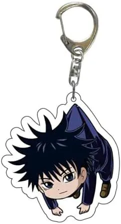 Vista 4 de Colgante de llavero de Jujutsu Kaisen Itadori Yuji Satoru Anime de doble cara transparente acrílico colgante llavero colgante Transparente 2 inches