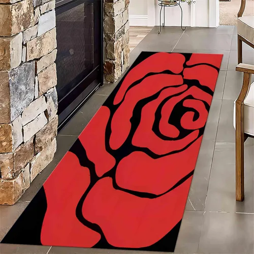 Vista 8 de Alfombra vintage con bandera estadounidense, 1.3 x 7 pies, diseño de estrellas y bandera estadounidense del Día de la Independencia, alfombra