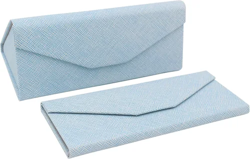 Vista 155 de Real Sic Funda para lentes de sol para hombres y mujeres, soporte magnético plegable para lentes de sol, inspirado en el color sólido