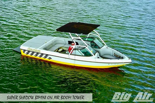 Vista 8 de Big Air Super Shadow Wakeboard Tower Bimini Top - 76 x 76 pulgadas - Se monta sobre la torre de vigilia existente
