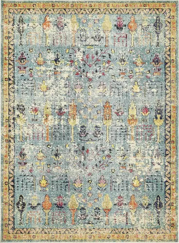 Vista 16 de Unique Loom Colección Monterey - Alfombra de área Adobe (2' x 3' 1" Rectángulo Azul/Beige)
