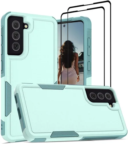 Vista 9 de Jeylly Funda para Samsung Galaxy S10 Plus S10+, ajuste delgado, doble capa, resistente, absorción de golpes, TPU con carcasa trasera de Negro