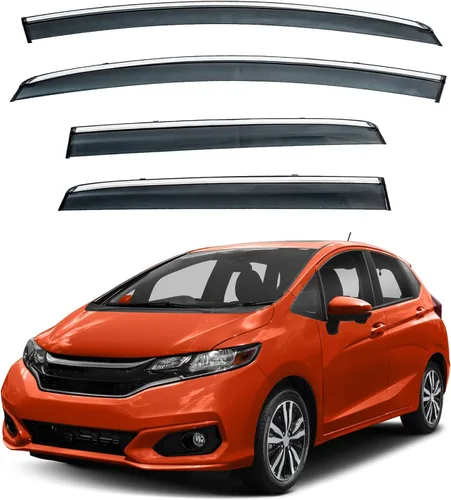 Vista 15 de 4 piezas de deflectores de viento para ventanas compatibles con Civic Hatchback 2017-2021 solamente, estilo de montaje exterior, protección contra