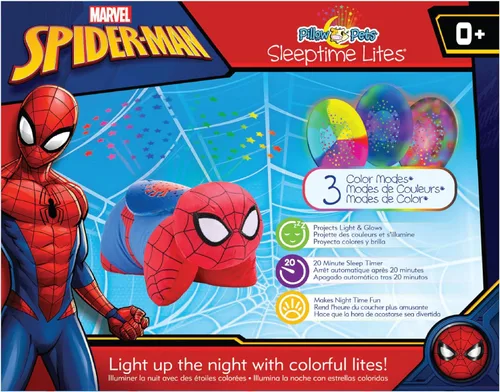 Vista 5 de Pillow Pets Marvel Spider-Man, 11" Sleeptime Lite