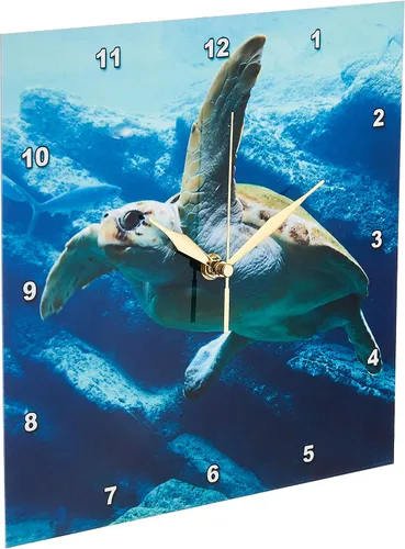 Vista 2 de 3D Rose DPP_240216_1 Tortuga acuática en el océano Sealife, 10" x 10