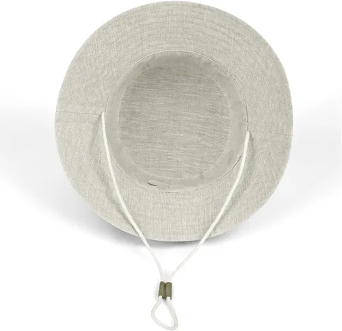 Vista 2 de Sombrero de sol unisex para bebé, lino y algodón, ajustable, para niños pequeños, con protección solar UPF 50+ (5 tamaños0-8T)