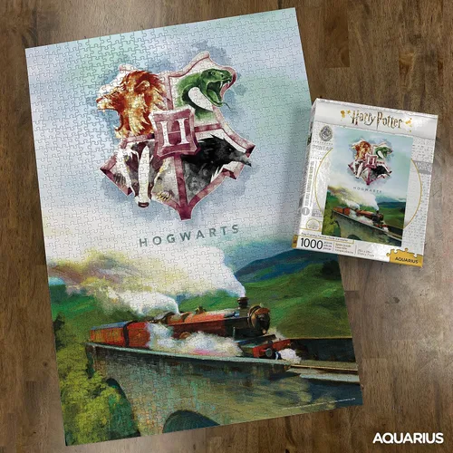 Vista 3 de AQUARIUS Harry Potter - Rompecabezas de tren exprés de Hogwarts (rompecabezas de 1000 piezas) - Mercancía y coleccionables de Harry Potter