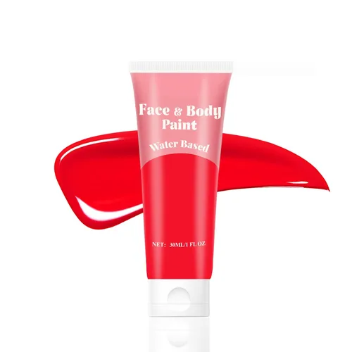 Vista 9 de Pintura facial blanca crema a base de agua para Halloween Cosplay payaso Blanco