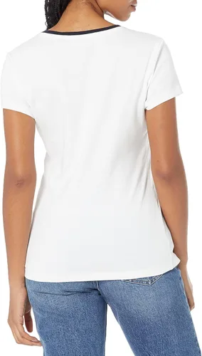 Vista 2 de Tommy Hilfiger Camiseta adaptativa para mujer con abertura de cuello ancho