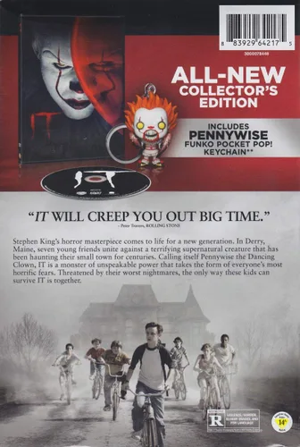 Vista 2 de Stephen King's IT with Pennywise Funko Pocket Pop! Keychain