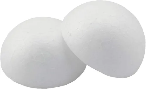 Vista 3 de 10 bolas de espuma blanca de 2 pulgadas, semiredondas, semiredondas, bolas de Navidad, decoración de boda, decoración de arte de bricolaje