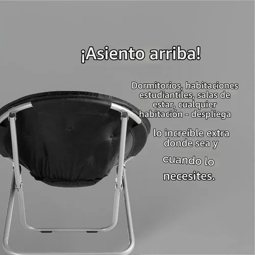 Vista 5 de Silla microgamuza negra Urban Shop, Negro