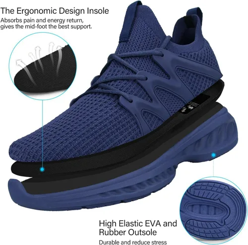 Vista 4 de Pujcs Zapatos para Mujeres Zapatos de Tenis Ligeros Zapatos de Gimnasio Antideslizantes para Entrenamiento Zapatos de Malla Transpirable