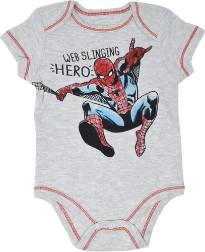 Vista 2 de Marvel Avengers Spider-Man Iron Man Hulk Captain America Baby 5 Pack Bodysuits Newborn to Infant
