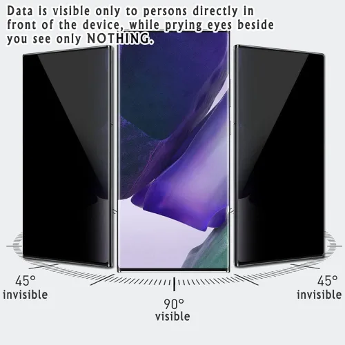 Vista 2 de Protector de pantalla de privacidad, compatible con HUAWEI WATCH Protector de película antiespía [vidrio templado]