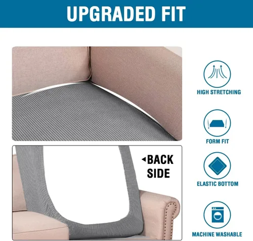 Vista 239 de H.VERSAILTEX Fundas de Cojín de Asiento Individuales Super Elásticas Fundas de Sofá Fundas de Cojín de Sofá Fundas Deslizables Juegos Tela de Sarga