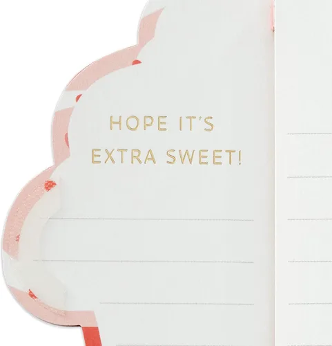 Vista 4 de Hallmark Paper Wonder - Tarjeta desplegable para el día de San Valentín (cupcake de panal de miel)