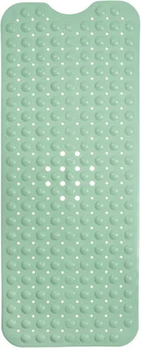 Vista 28 de ENKOSI Tapete de baño antideslizante, extra largo de 40 x 16 pulgadas, tapete antideslizante grande para bañera y ducha con ventosas y agujeros