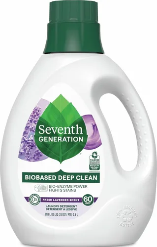 Vista 10 de Seventh Generation Detergente líquido para ropa, aroma cítrico fresco, 60 cargas, combate las manchas, 90 onzas líquidas