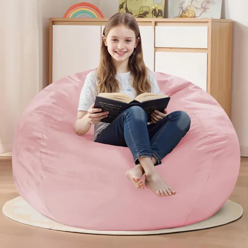 Vista 21 de Homguava - Sillón puff de 3 pies Sillón estilo puff grande de 3 pulgadas con relleno de espuma viscoelástica, sofá suave con funda de terciopelo