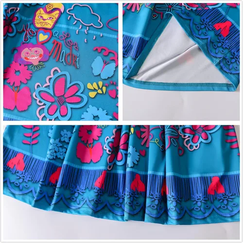 Vista 5 de Vestido de Encanto Isabella Mirabel para niñas disfraz de princesa Madrigal