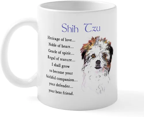 Vista 13 de CafePress Angel Shih Tzu In Clouds Taza de café de cerámica de 11 oz (11.0 fl oz)
