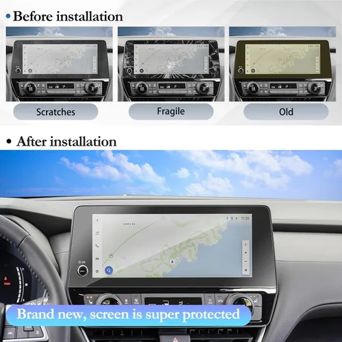 Vista 5 de SKTU 2 protectores de pantalla para Toyota Grand Highlander Hybrid 2024 2025 2026 para Toyota Grand Highlander/Grand Highlander Hybrid 2024 2024