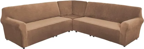 Vista 9 de IMYOGI Fundas de terciopelo en forma de L, funda de sofá modular de alta elasticidad, funda para sofá esquinero, protector de muebles de felpa suave