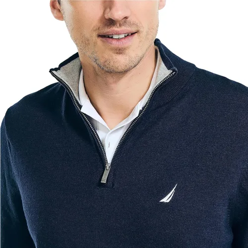 Vista 3 de Nautica Suéter Navtech con cremallera de un cuarto para hombre