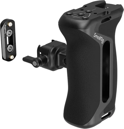 Vista 8 de SmallRig Mango lateral de aluminio para jaulas de cámara, mango lateral ergonómico universal con orificio de localización de 1/4 "-20, orificio