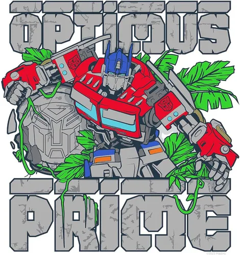 Vista 3 de CafePress Transformers 7 Optimus Prime Jungle - Taza de viaje aislada de acero inoxidable de 15 onzas