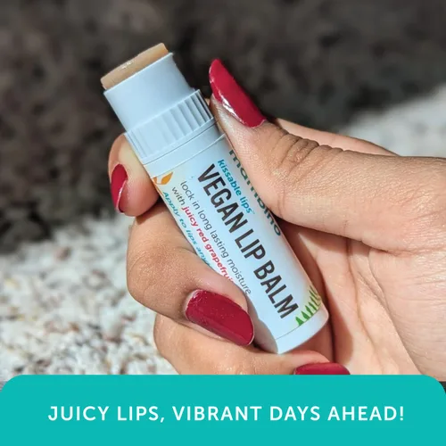 Vista 6 de Mambino Organics Kissable Lips - Bálsamo labial vegano, hidratante labial de pomelo rosa brillante, cuidado labial hidratante a base de plantas