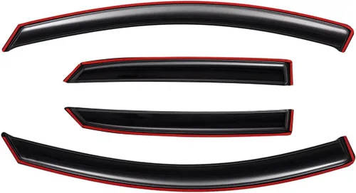 Vista 3 de Lightronic Visera de ventana de ventilación automática con clip extra duradera, compatible con Ford Focus Sedan y Hatchback 2012-2018, protección