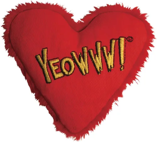 Vista 2 de Yeowww! Paquete de ataque al corazón: 3 juguetes de gato 100% orgánicos, cada uno con una frase diferente